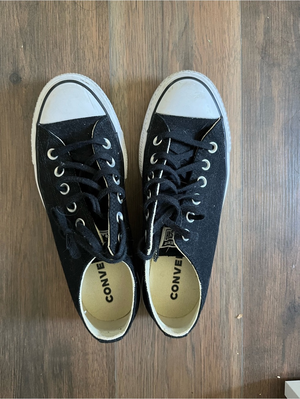 Converse Black and White Low-Top Canvas Sneakers